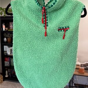 Boots & Barkley Mint Fleece Dog Vest with Red Accents
